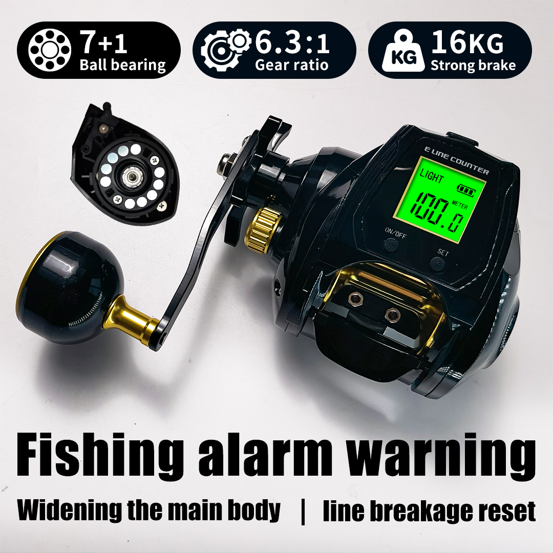 Trolling Reel - Moulinet de pêche à affichage numérique